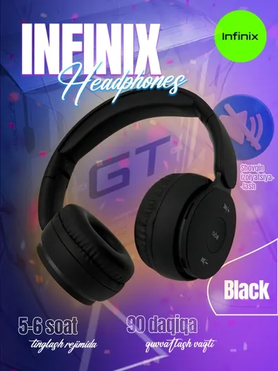 Беспроводные наушники Infinix Headphones, черный