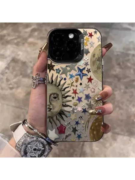 Чехол на IPHONE 17 PRO чёрный с арт-картинка противоударный