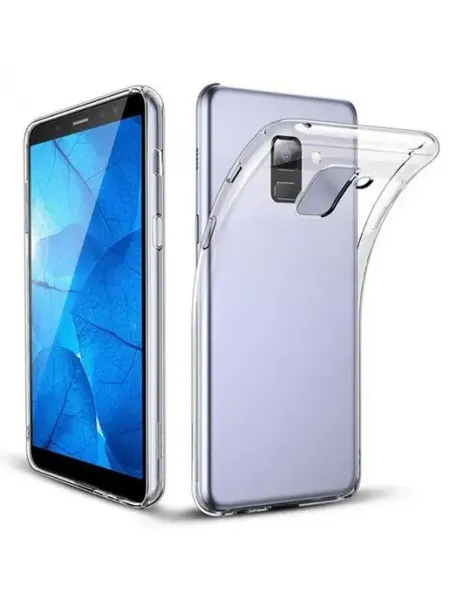 Чехол на Samsung Galaxy A8 A5 2018 прозрачный cиликоновый Mobileplus