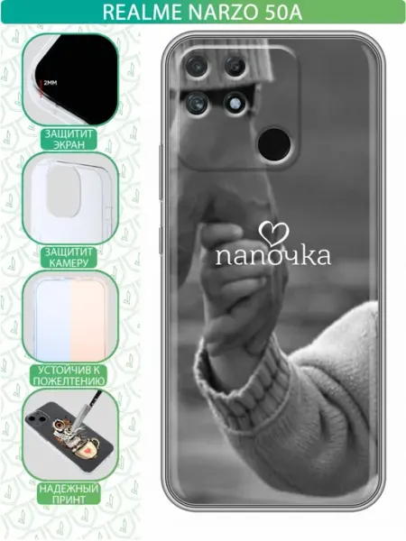 Чехол на Realme Narzo 50A с принтом Лучшему папе inThisCase