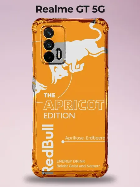 Чехол Realme Gt 5G силиконовый Ред Булл абрикос Mandarin Covers