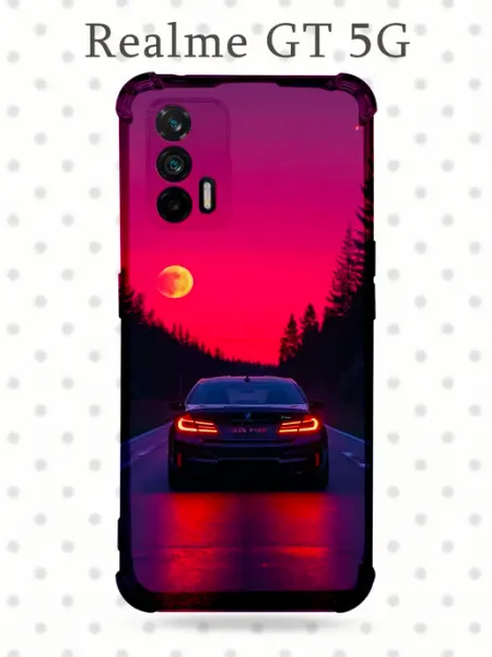Чехол на Realme Gt 5G бмв закат PRINTberries