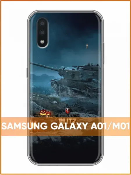 Чехол на Samsung Galaxy A01 с принтом World of tanks Case Face