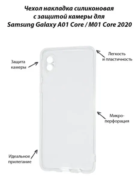 Чехол на Samsung Galaxy A01 Core M01 Core прозрачный бампер Your little secret