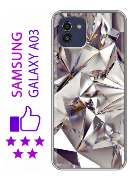 Чехол на Samsung Galaxy A03 с принтом Кристаллы inThisCase