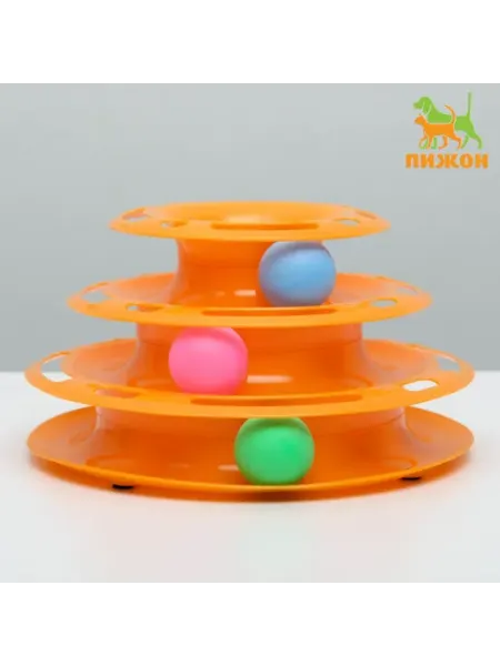 Игровой комплекс с шариками для кошек 24,5x24,5x13 см Пижон