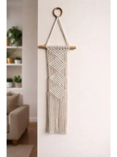 Helun Macrame Панно макраме на стену темно-коричневый