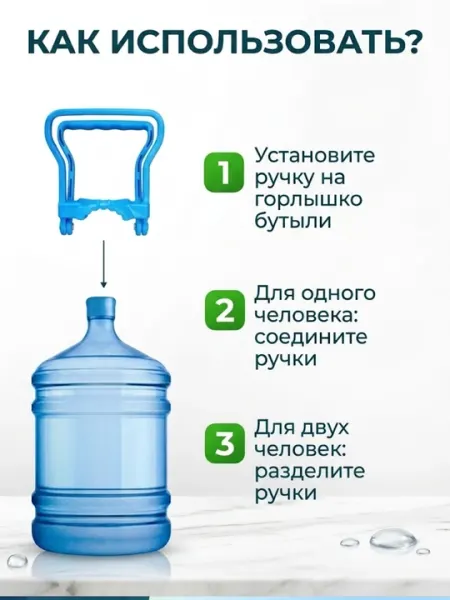 Держатель для бутылей 19 и 12 литров складная ручка для переноски большой бутыли воды - Кулеры для воды и аксессуары