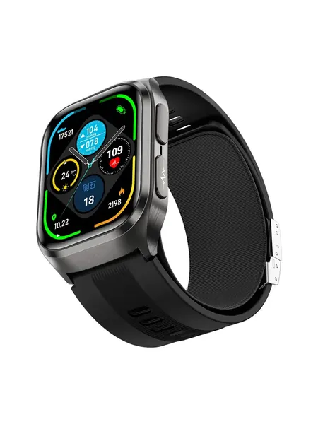 Смарт-часы Green Lion Sense ECG, AMOLED 2.06", Bluetooth 5.3, IP68, чёрные