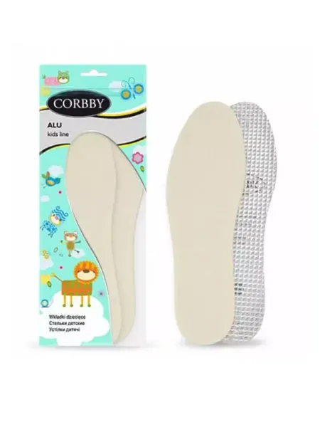 Стельки детские ALU безразразмерные с фольгой Corbby