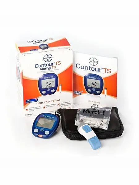 Глюкометр Контур ТС (Contour TS) с прокалывателем и ланцетами