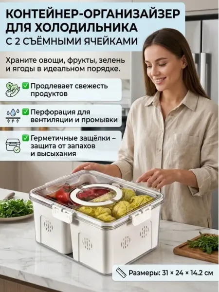 Контейнер для хранения еды Органайзер для холодильника