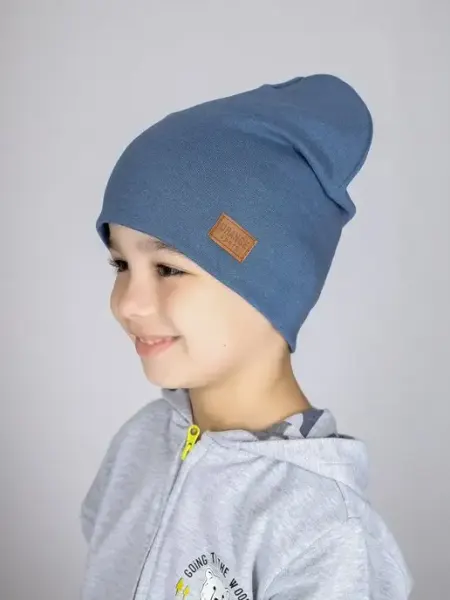 Шапка для мальчика демисезонная тонкая весна летняя бини ORANGE Cotton