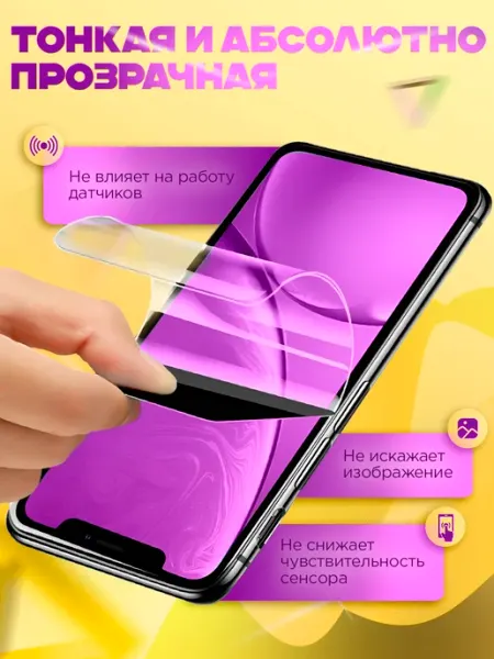 Защитная гидрогелевая пленка на Xiaomi Redmi Note 13R Pro Rayzon market