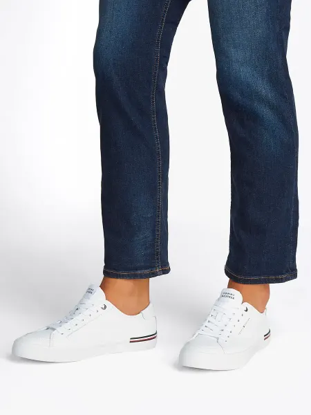 TOMMY HILFIGER Кеды базовые кожаные на шнуровке