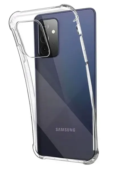 Чехол на Samsung Galaxy A72 прозрачный силиконовый бампер Mobileplus