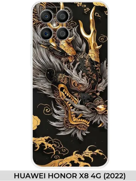 Чехол на Honor X8 4G (для Хонор Икс 8) с драконом Huawei
