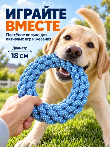 Игрушка-канат для собак в форме кольца