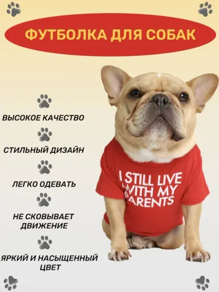 Футболка универсальная для собак мелких и средних пород