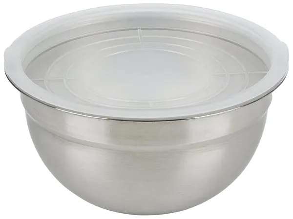 Миска нержавеющая сталь 1,5л с пластиковой крышкой 'Amarena', 16x8,8 см