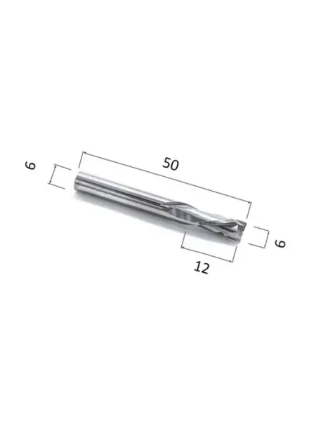 Фреза N2FLX612 компрессионная двухзаходная DJTOL