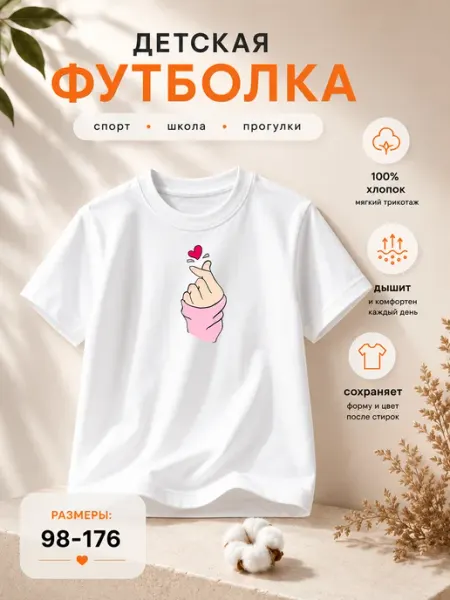 Футболка белая с принтом ГЛАМУРИКИ