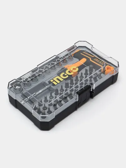 Отвертка Ingco HKSDB0478 Т-образная, с набором насадок и головок, 47 шт