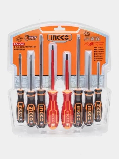 Ingco комплект отверток из 8 штук hksds0838