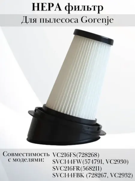 Фильтр HEPA тонкой очистки для пылесоса с высокой