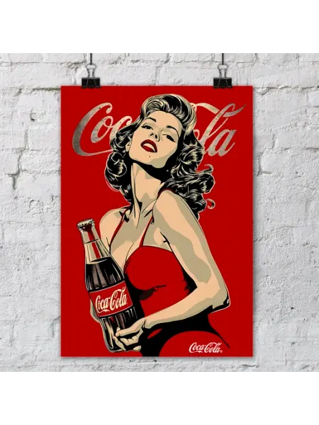 Постер для интерьера Coca-Cola Vintage Кока-Колла Ретро Janime