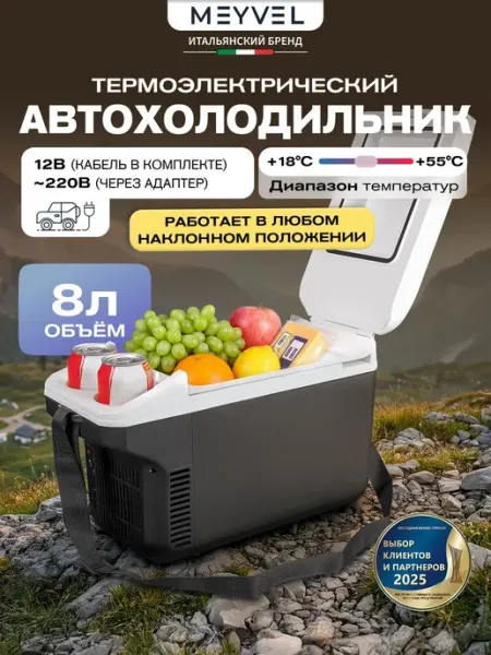Автохолодильник автомобильный мини 8 л от прикуривателя 12В