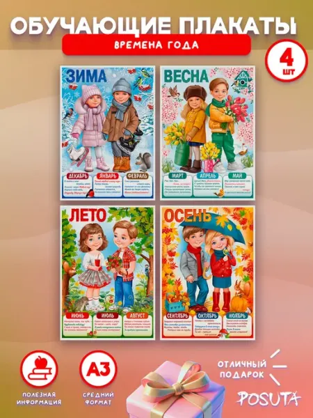 Постеры на стену Времена года posuta