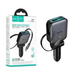 Автомобильное зарядное устройство USB/Type-C Hoco Z67