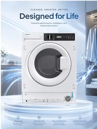 Встроенная стиральная машина Hofmann WDM7514BI/HF, 7 кг