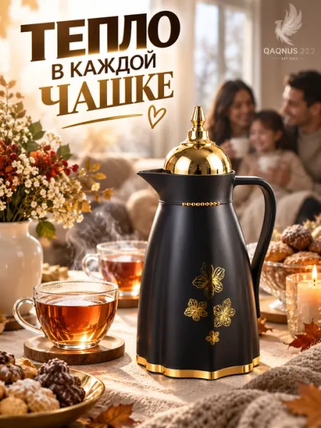 Термос-кувшин 1 л для горячих напитков, с кнопкой подачи, 3 цвета - Термосы и термокружки