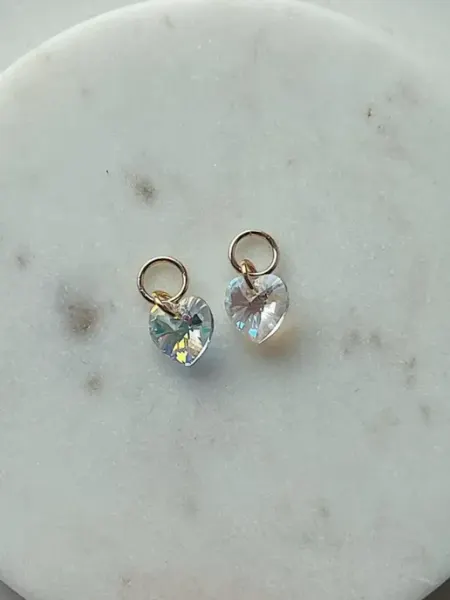 Сменные подвески на серьги кристаллы Swarovski сердца Vishenka_jewel