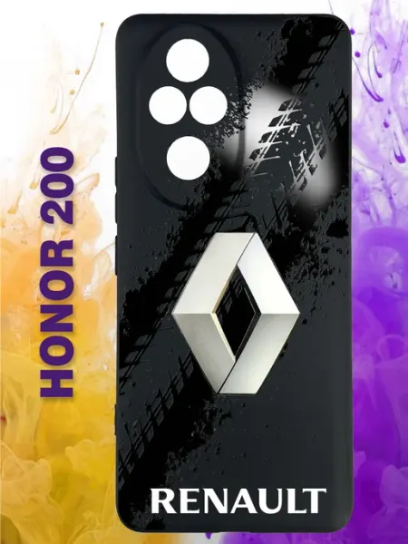 Чехол на Honor 200 с автомобильным принтом Renault GOODYFON