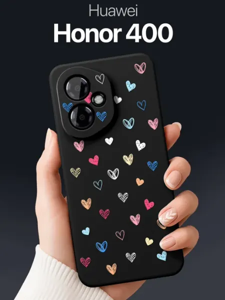 Чехол на Huawei Honor 400 с сердечками SCDesign
