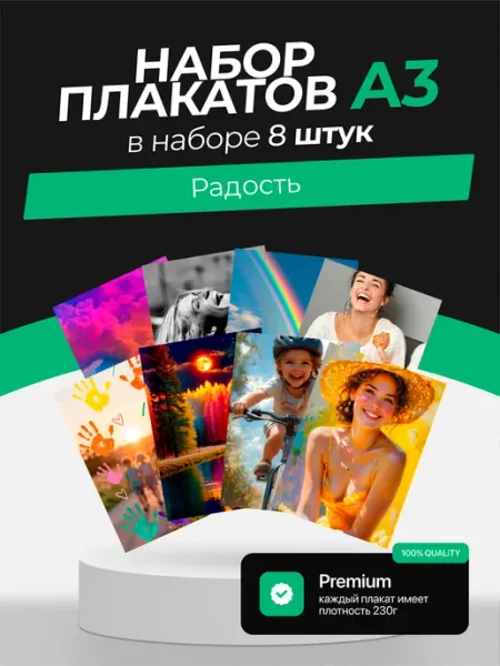 Постеры с Радостью. 8 штук KONNESSI