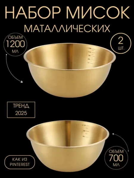 Kitchen & Home. Миска из нержавеющей стали круглая