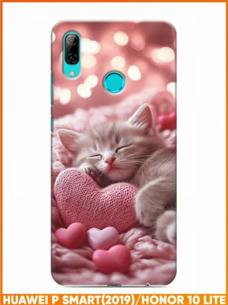 Чехол на Huawei P Smart (2019) с принтом Котенок спит Case Face