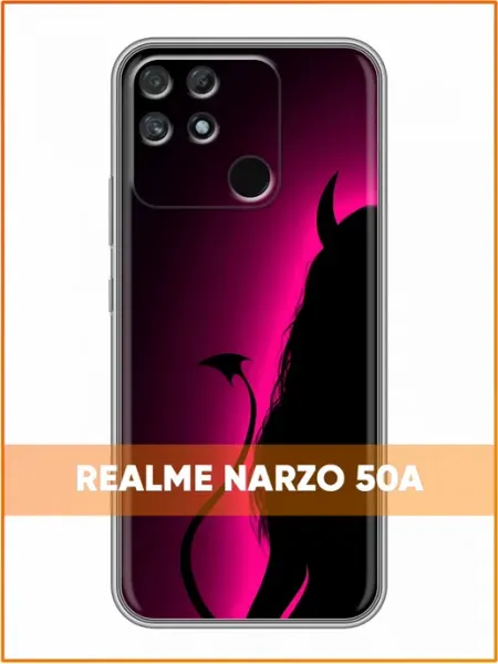 Чехол на Realme Narzo 50A с принтом Дьявольская девушка Case Face
