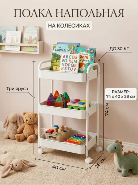 Полка напольная эстетичная этажерка FRESTER