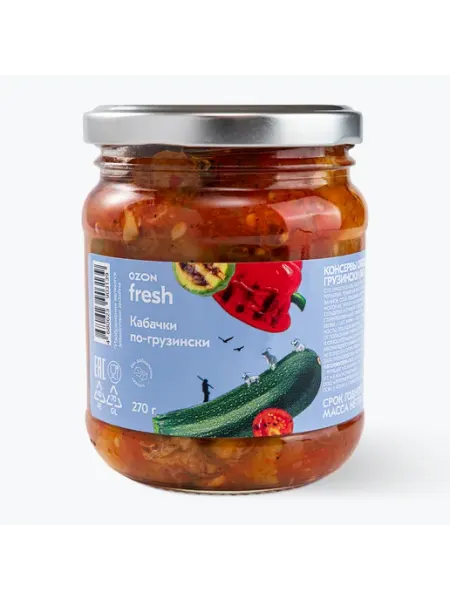 Кабачки по-грузински без добавления сахара 270 г, Ozon fresh