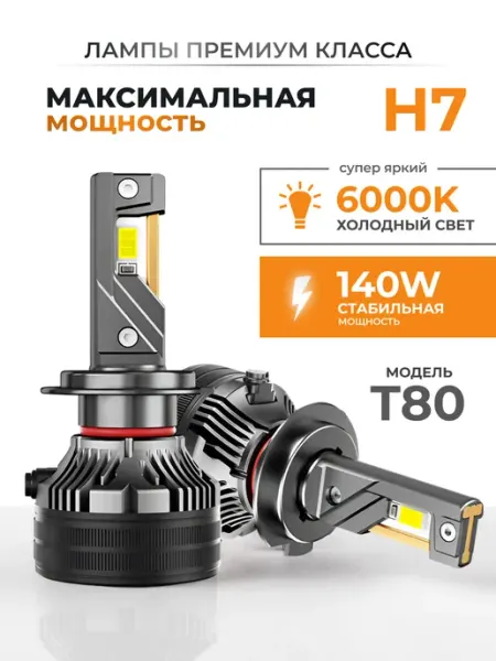 Светодиодные led лампы для авто диодные T80 H7 LEDBRITED