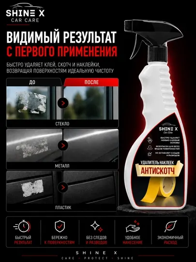 Средство для удаления клея и липких следов Антискотч - Чистящие средства для автомобиля