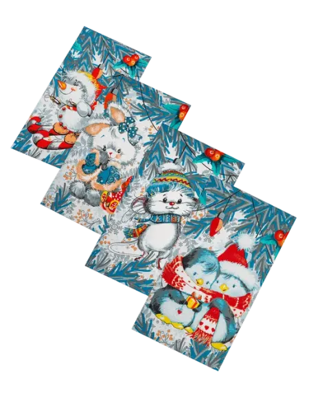 TEXSTORE HOME Полотенца кухонные набор 3 шт. Новый год