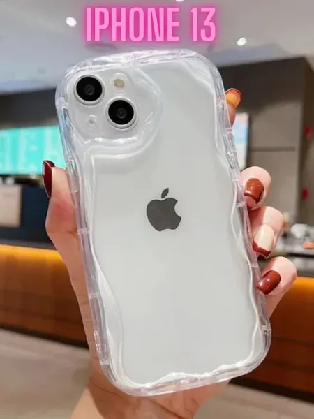 Чехол на iphone 13 айфон 13 фигурный волнистый объемный Просто