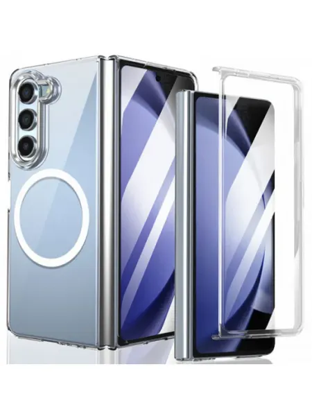 Прозрачный пластиковый чехол для Samsung Galaxy Z Fold 5 RosCase