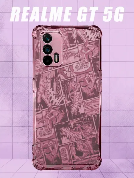 Чехол на Realme Gt 5G с принтом комиксы PRINTberries